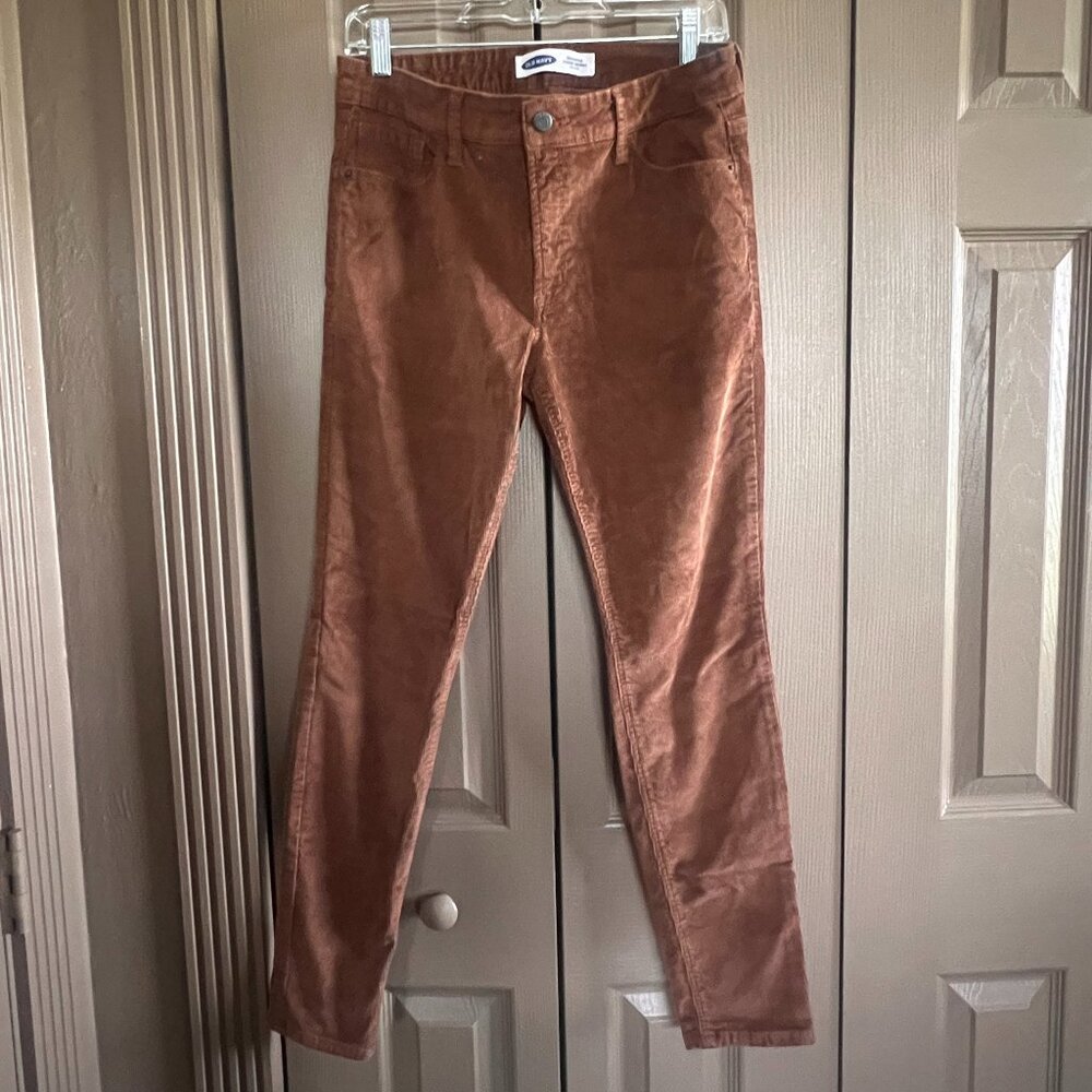 Mid-Rise Rockstar Super Skinny Pop-Color Corduroy Pants for Women